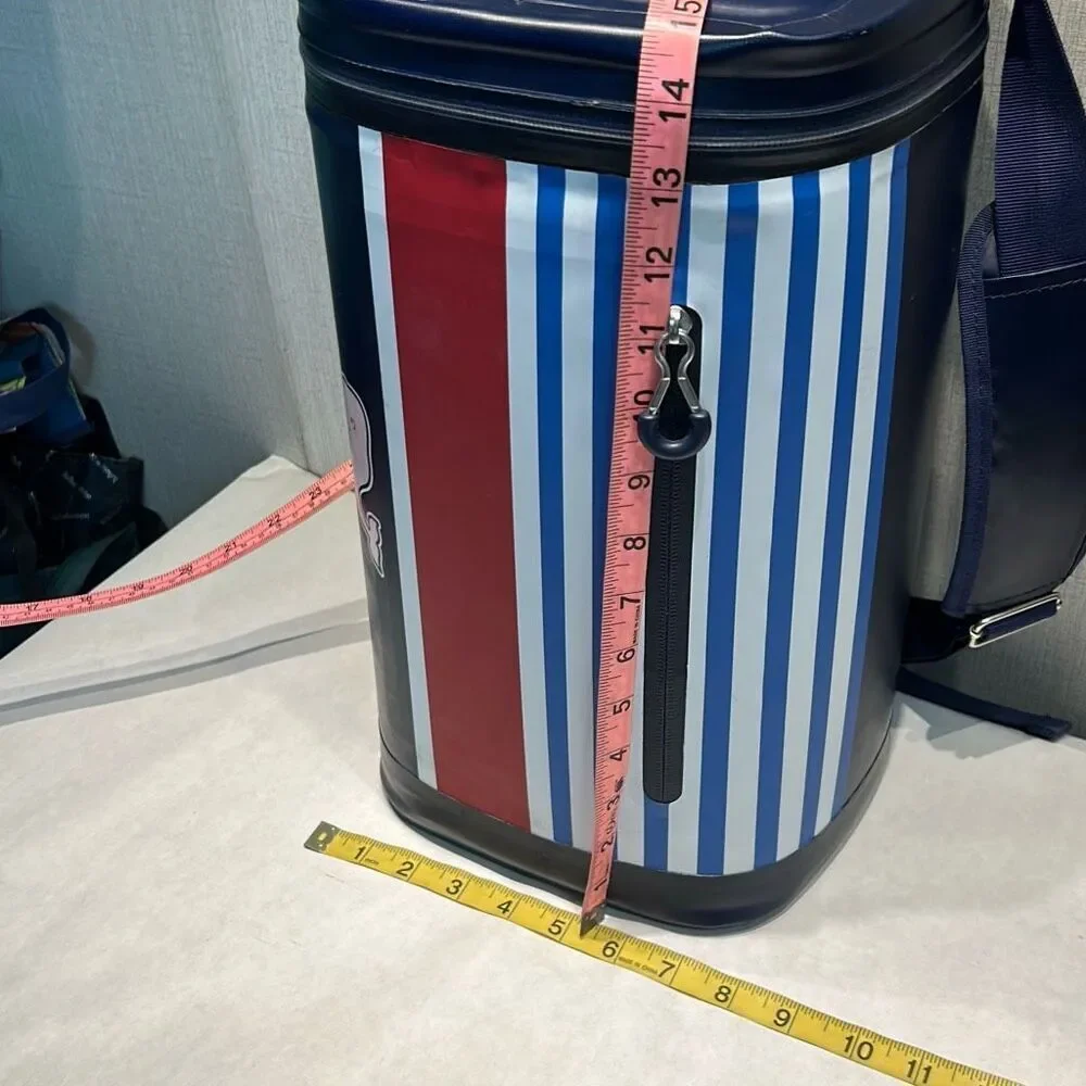 Vineyard Vines Insulated Sling Cooler Patriotic Pink Whale Red White Blue Stripe
